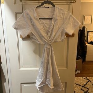 Zara white cut-out dress. Size small.
